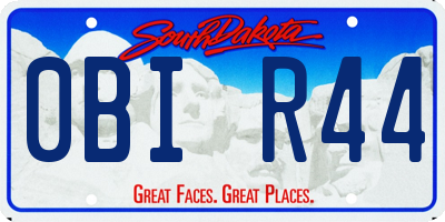 SD license plate 0BIR44