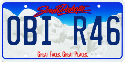 SD license plate 0BIR46