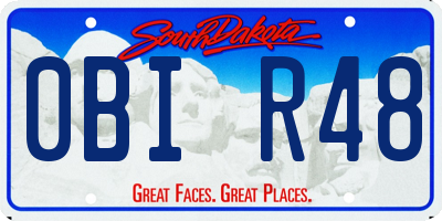 SD license plate 0BIR48