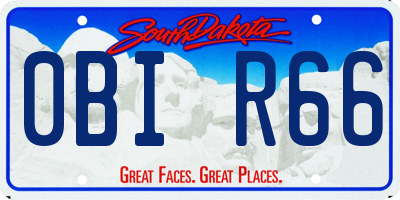 SD license plate 0BIR66