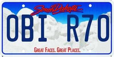 SD license plate 0BIR70