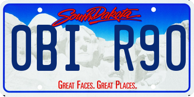 SD license plate 0BIR90