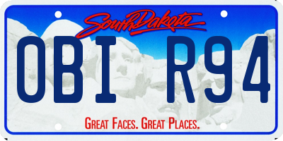 SD license plate 0BIR94