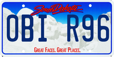 SD license plate 0BIR96