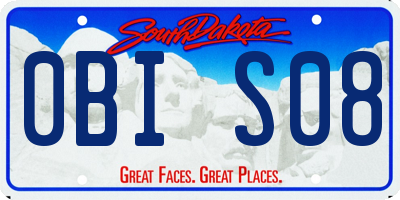 SD license plate 0BIS08