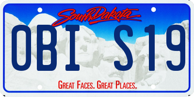 SD license plate 0BIS19