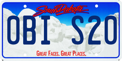 SD license plate 0BIS20