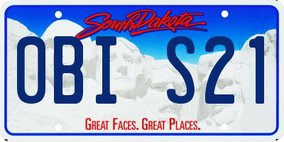 SD license plate 0BIS21