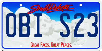 SD license plate 0BIS23