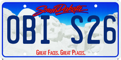 SD license plate 0BIS26