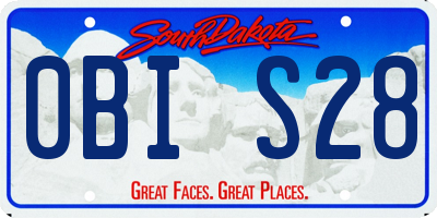 SD license plate 0BIS28