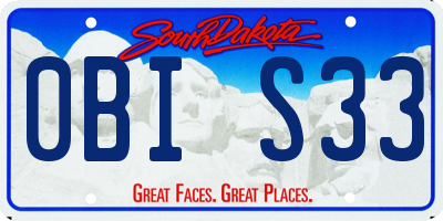 SD license plate 0BIS33