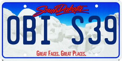 SD license plate 0BIS39