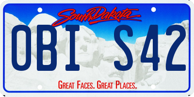 SD license plate 0BIS42