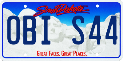 SD license plate 0BIS44