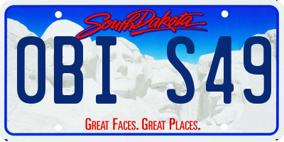 SD license plate 0BIS49