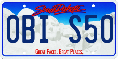 SD license plate 0BIS50