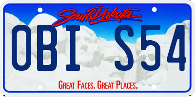 SD license plate 0BIS54