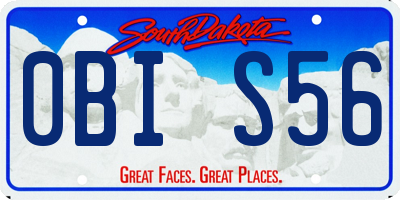 SD license plate 0BIS56