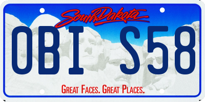 SD license plate 0BIS58
