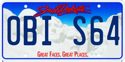 SD license plate 0BIS64