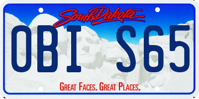 SD license plate 0BIS65