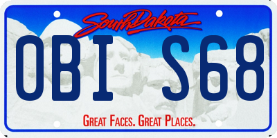 SD license plate 0BIS68