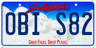 SD license plate 0BIS82
