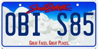 SD license plate 0BIS85