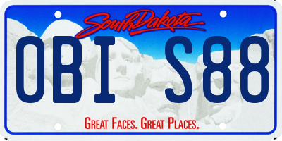 SD license plate 0BIS88