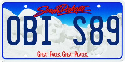 SD license plate 0BIS89