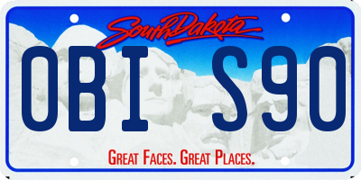 SD license plate 0BIS90