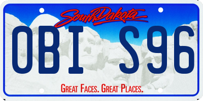 SD license plate 0BIS96