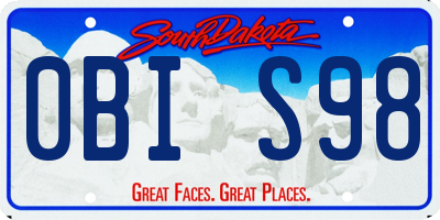 SD license plate 0BIS98