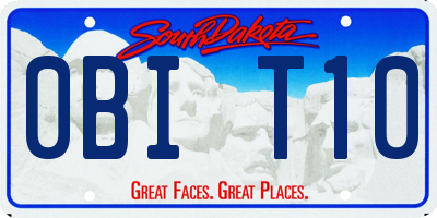 SD license plate 0BIT10