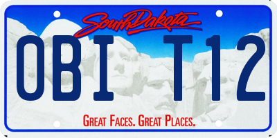 SD license plate 0BIT12