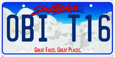 SD license plate 0BIT16