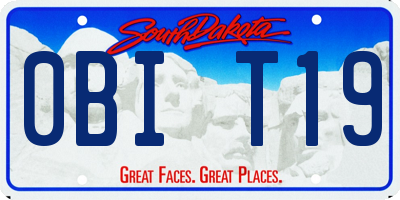 SD license plate 0BIT19