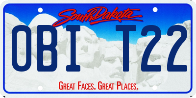 SD license plate 0BIT22