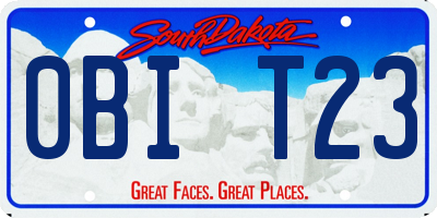 SD license plate 0BIT23