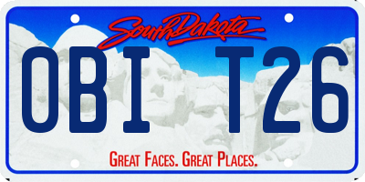 SD license plate 0BIT26
