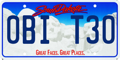 SD license plate 0BIT30