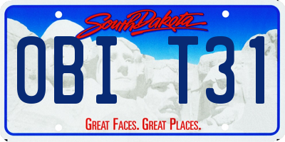SD license plate 0BIT31