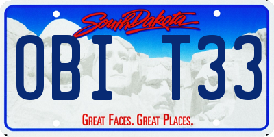 SD license plate 0BIT33