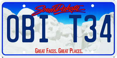 SD license plate 0BIT34