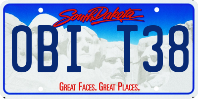SD license plate 0BIT38