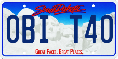 SD license plate 0BIT40