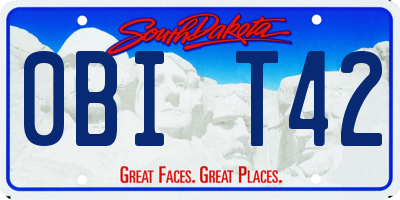 SD license plate 0BIT42