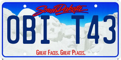 SD license plate 0BIT43