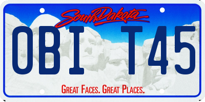 SD license plate 0BIT45
